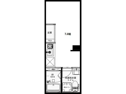 ザ・ジェミニス池袋(ワンルーム/4階)の間取り写真