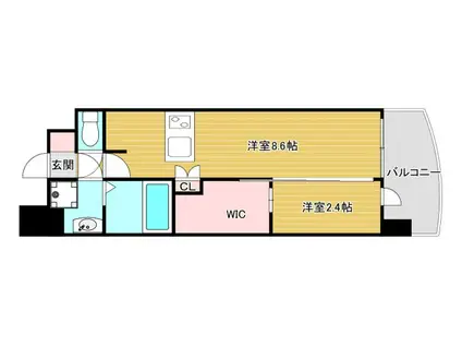 セレニテ阿波座ミラク(1LDK/11階)の間取り写真