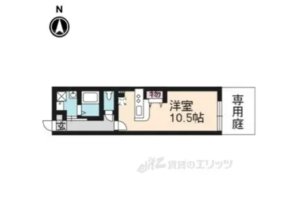 サンパーク五條(ワンルーム/1階)の間取り写真