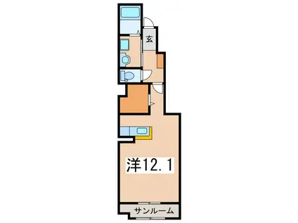 MA・MAISONII(1K/1階)の間取り写真