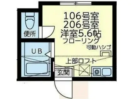 BRICKS上星川(ワンルーム/1階)の間取り写真