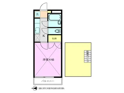 アドヴァンス(1K/1階)の間取り写真