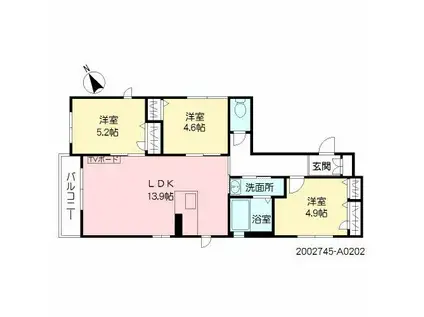 プロヌーブ春日(3LDK/2階)の間取り写真