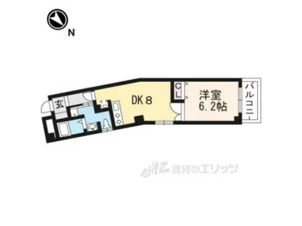 AMBELLIR(1DK/5階)の間取り写真