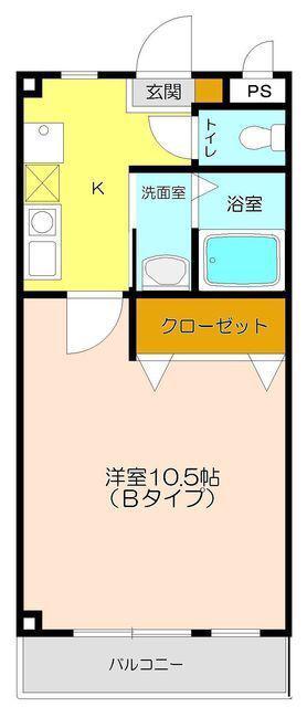 プラチナコート56番館(1K/4階)の間取り写真
