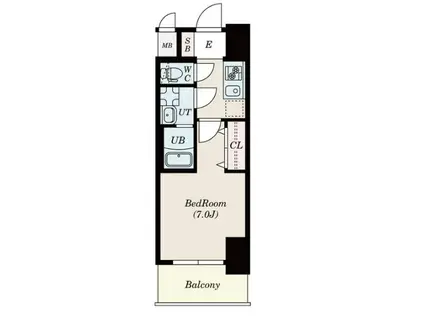 S-RESIDENCE堀田ノース(1K/12階)の間取り写真