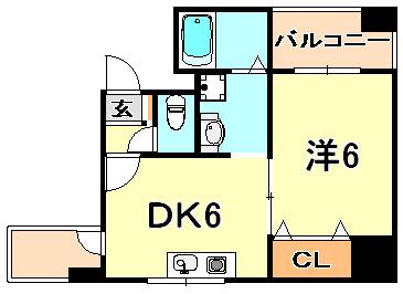 アトリエYAYOI(1DK/4階)の間取り写真