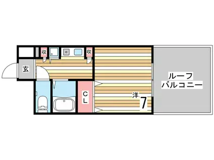 サンビルダー王子公園(1K/2階)の間取り写真