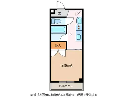 LON BLDG(1DK/6階)の間取り写真