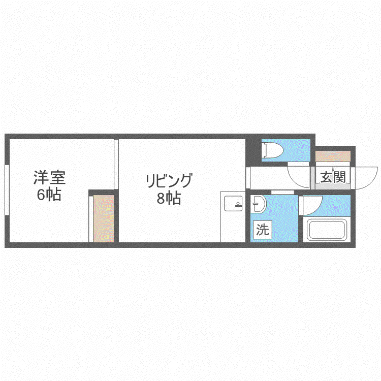 ORO MONTE(1LDK/3階)の間取り写真