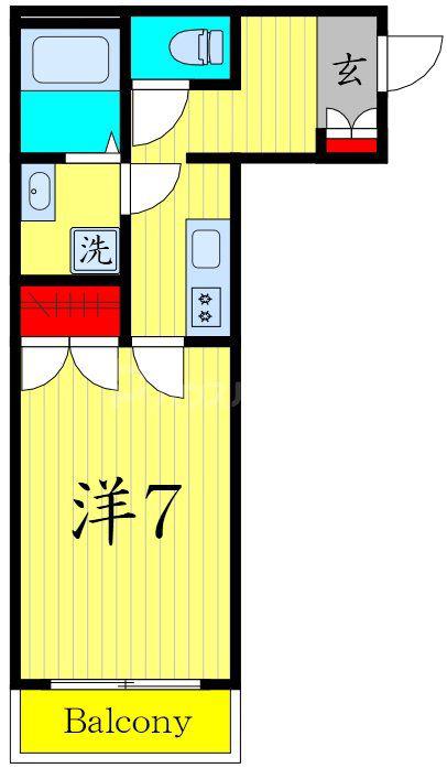 ソフィア小竹向原(1K/2階)の間取り写真