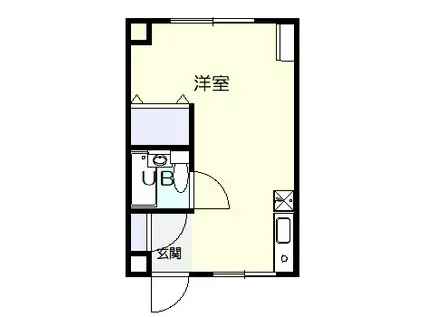 宿河原2丁目マンション(ワンルーム/1階)の間取り写真
