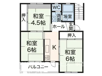 石守C-11(3K/2階)の間取り写真