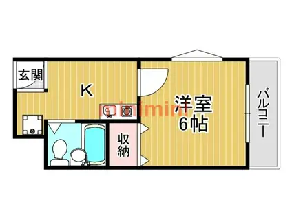 フローレスシャトー(1K/2階)の間取り写真