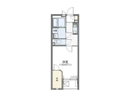 レオネクストセレーノ(1K/3階)の間取り写真