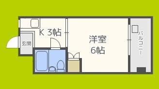 東洋プラザ都島中通(1K/7階)の間取り写真
