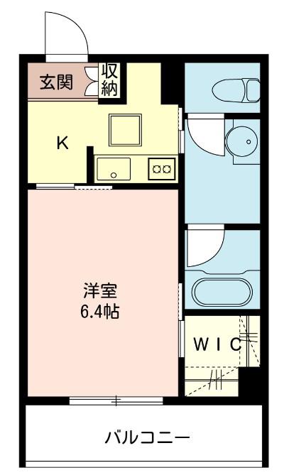 CRANE TERRACE(1K/2階)の間取り写真