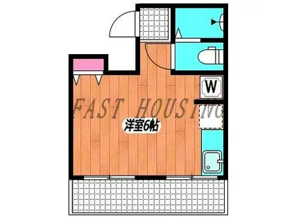 藤和新宿番衆町コープ(ワンルーム/9階)の間取り写真