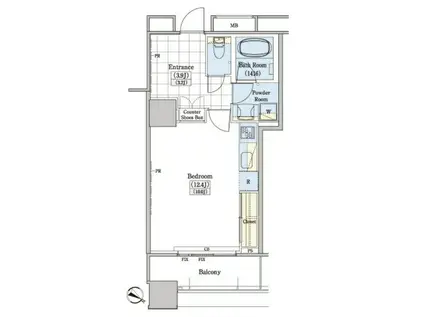 レジディアタワー上池袋(ワンルーム/6階)の間取り写真