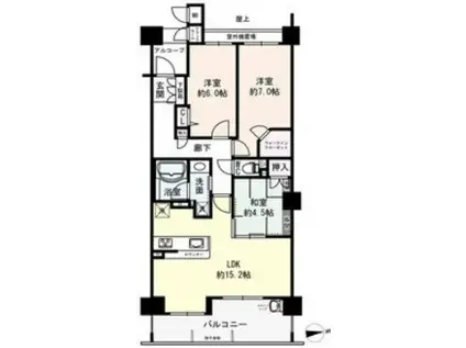 ディーグラフォート千里中央 アートロードリッチ(3LDK/4階)の間取り写真