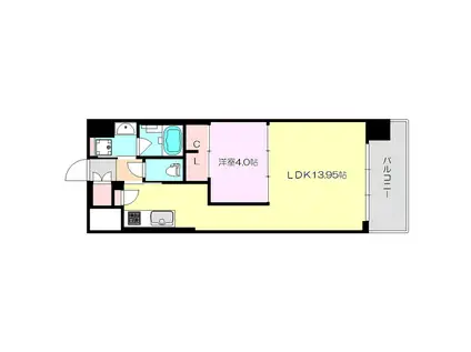 プレジオ新大阪EURO(1LDK/3階)の間取り写真