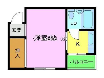 ジョイフル堺(1K/4階)の間取り写真
