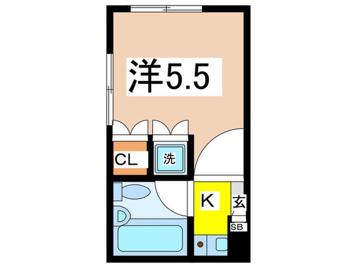 コーポ87(1K/1階)の間取り写真