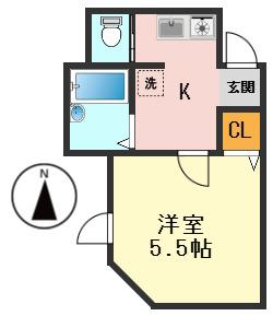 COZY鎌倉(ワンルーム/3階)の間取り写真