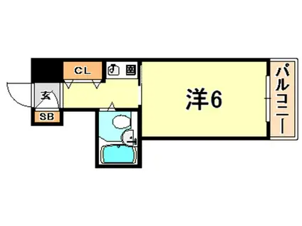 ラ・セーヌ六甲(ワンルーム/4階)の間取り写真