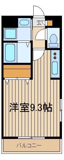 シャルマンS(ワンルーム/1階)の間取り写真