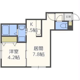 サンレコルトI(1LDK/3階)の間取り写真