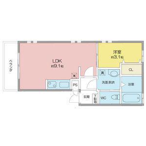 RIASSA(1LDK/1階)の間取り写真