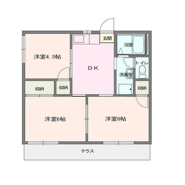 グリーンハイツ325A(3DK/2階)の間取り写真