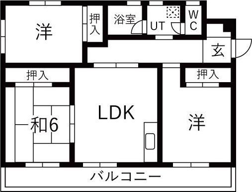 ガレリア香里園桜木(3LDK/1階)の間取り写真