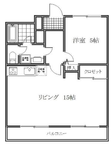 グレイスイセハラ(1LDK/2階)の間取り写真