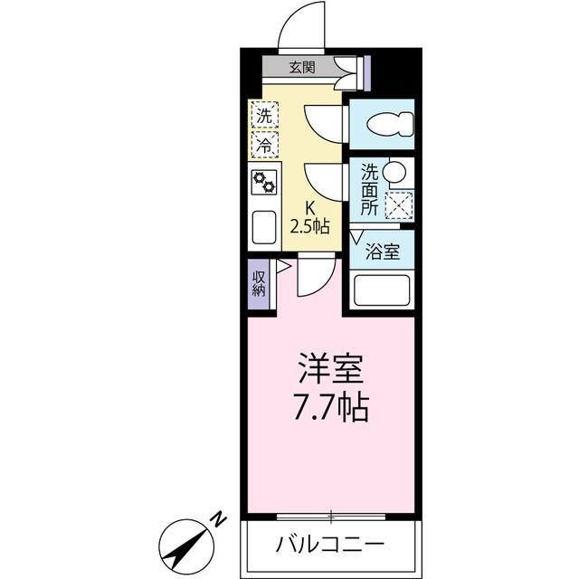 アリエ大宮桜木町(1K/7階)の間取り写真