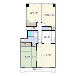 ラ・ヴィレット城屋敷(3LDK/2階)の間取り写真
