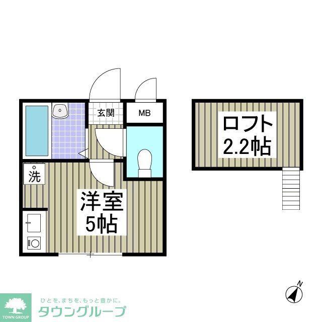 WITH PLACE CASSA-S(ワンルーム/1階)の間取り写真