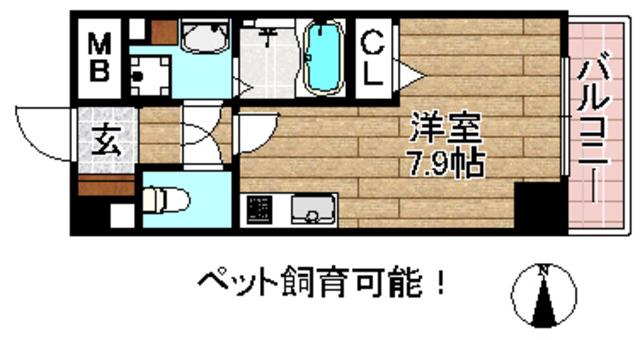 IRENESQUARE(1K/6階)の間取り写真