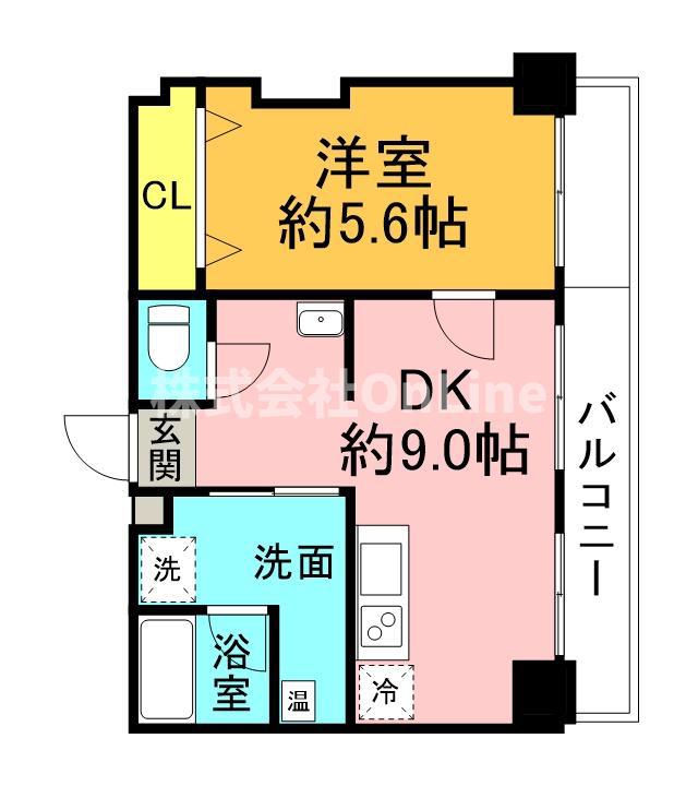 エスティ ビル旭町(1DK/4階)の間取り写真