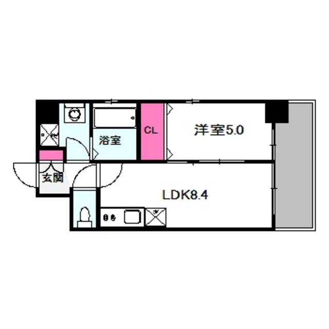 フォレスト蒲生(1LDK/3階)の間取り写真