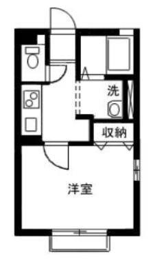 サニースマイル(1K/1階)の間取り写真