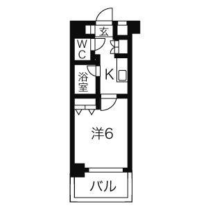 DUO・CREA西五反田(1K/3階)の間取り写真