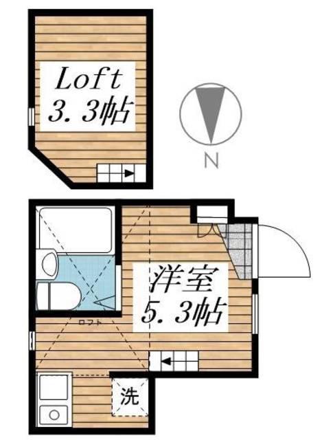 フルーレ高円寺(ワンルーム/1階)の間取り写真