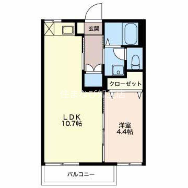 メゾン稲垣B(1LDK/1階)の間取り写真