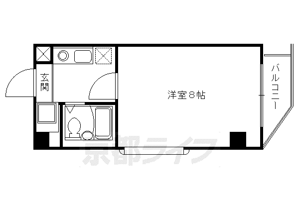アーバンハウスA&U II(1K/3階)の間取り写真