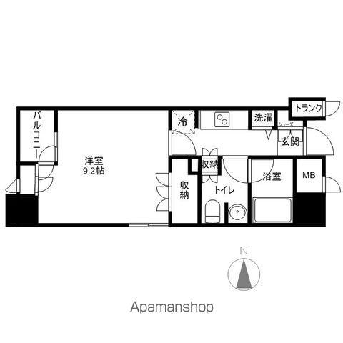 プライムアーバン池袋(1K/13階)の間取り写真