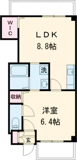 MODERN PALAZZO 文教通(1LDK/7階)の間取り写真