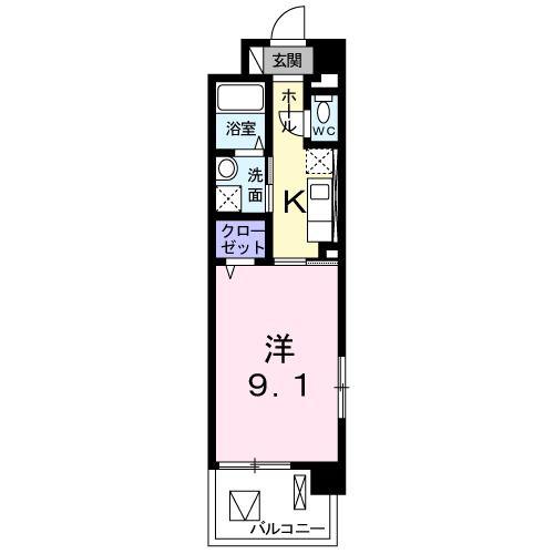 マジェスティ(1K/2階)の間取り写真