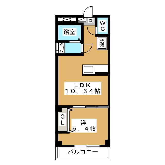 ATLAS PROUD(1LDK/3階)の間取り写真